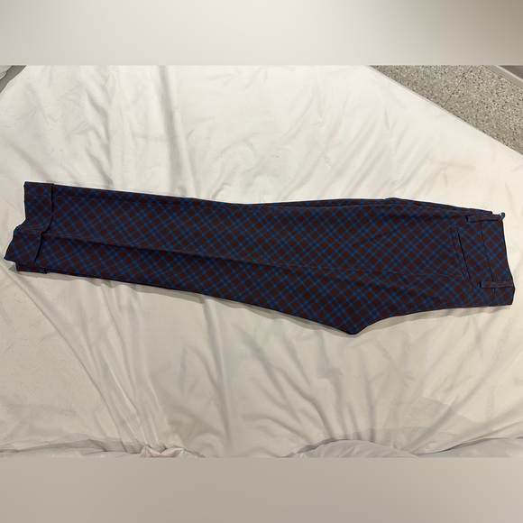 Vintage Prada Women’s Plaid Slim Fit Tailored Trousers Virgin Wool & Silk P2156G - Picture 13 of 16